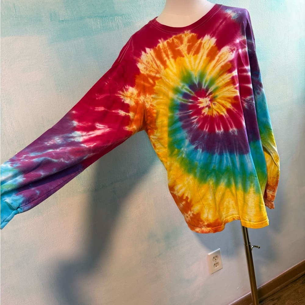 Hanes Vibrant Tie-Dye Long Sleeve Tee - Picture 3 of 6